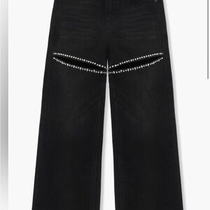 Tractr Black Kids Jeans with Silver Embellishments